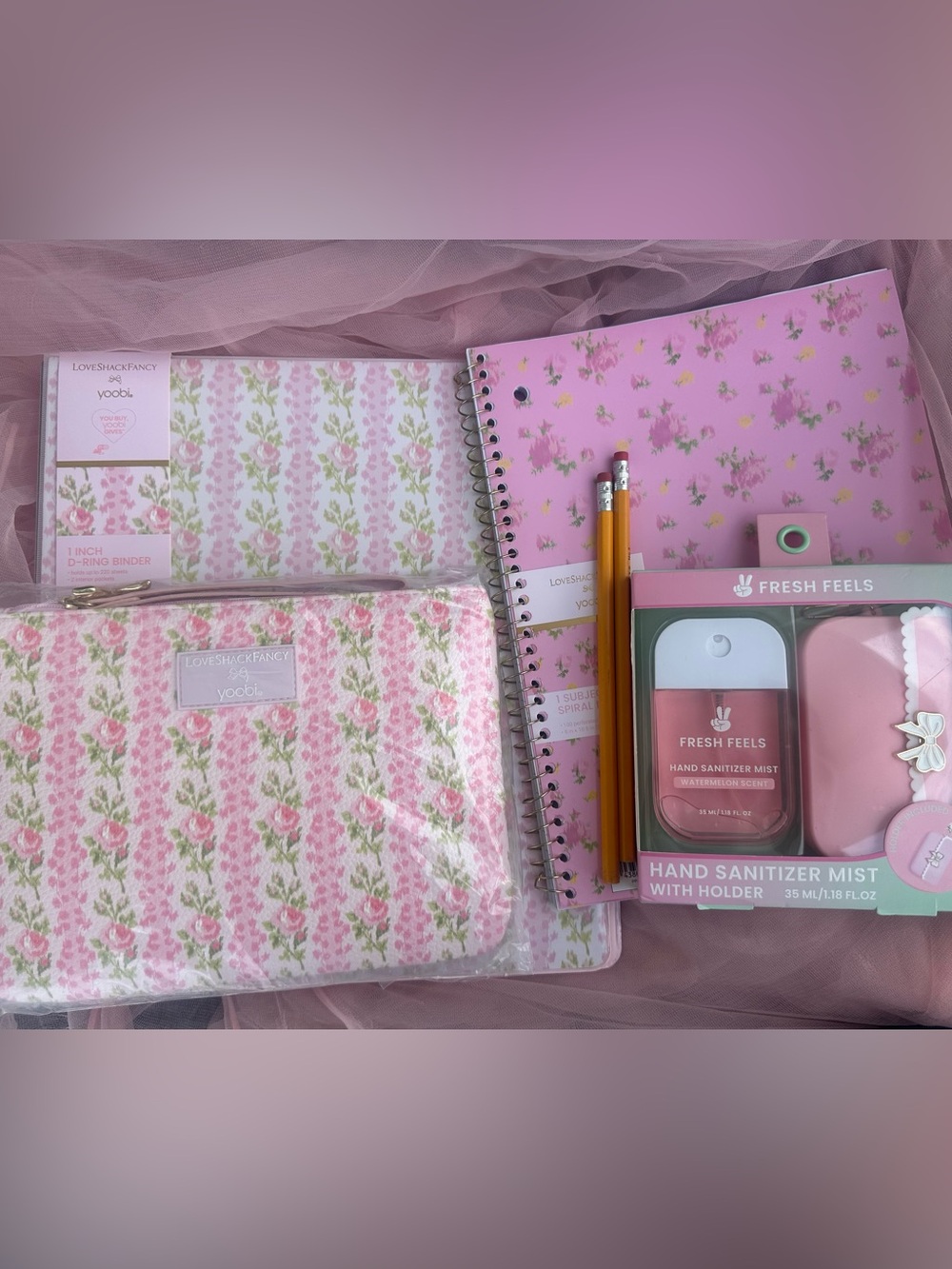 LoveShackFancy Pink Floral Back to School Bundle
